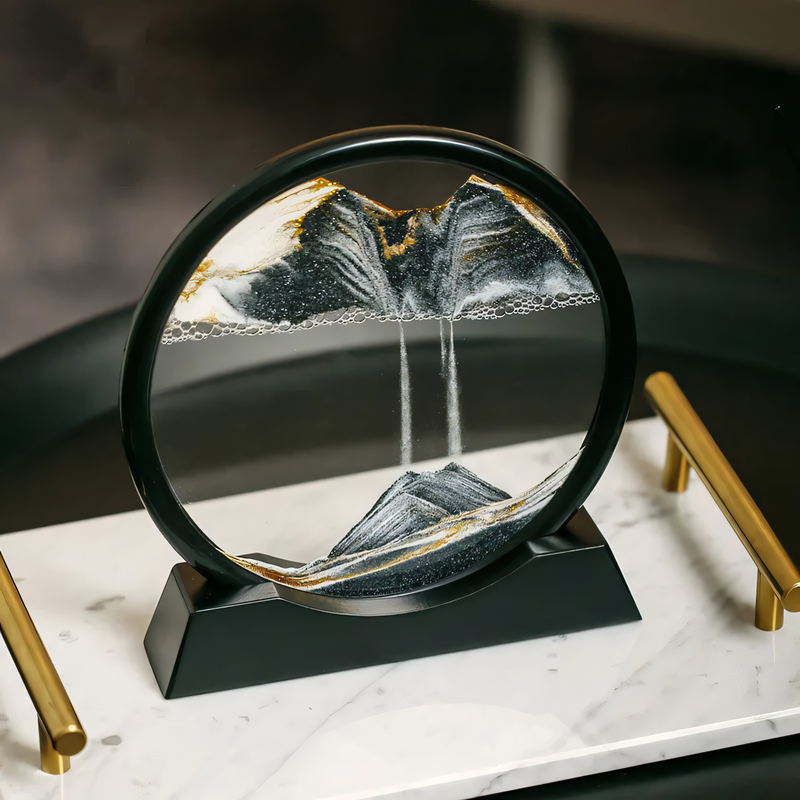 Circular Flowing Sand Landscape Decorative Art