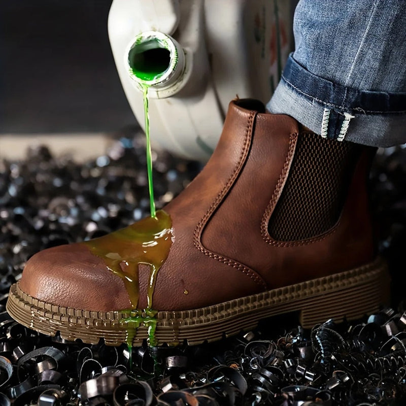 Waterproof Safety Shoes for Men with Steel Toe – Slip-Resistant Work Shoes for Construction and Industry