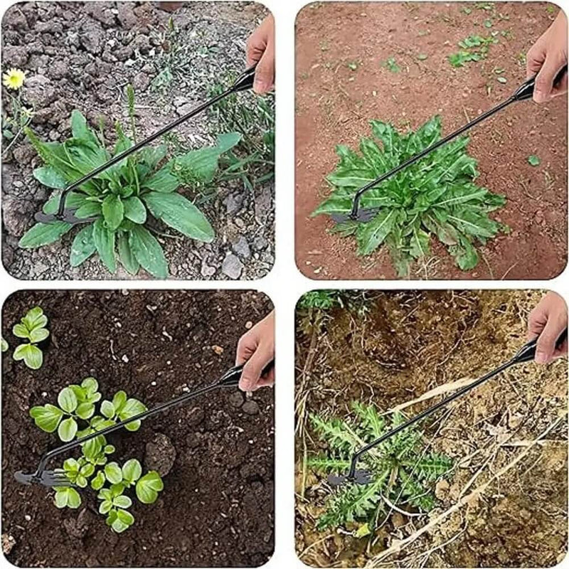 Four-Claw Manganese Steel Weeding Tool for Garden Beds and Soil Care