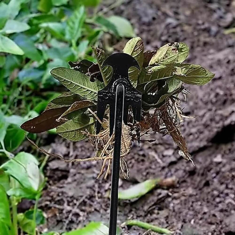 Four-Claw Manganese Steel Weeding Tool for Garden Beds and Soil Care