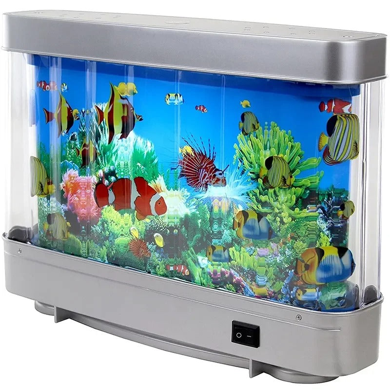 Retro Moving Fish Aquarium Decorative Table Lamp