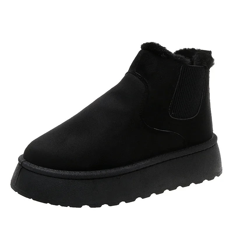 Ladies' Ankle Boots with Warm Lining – Comfortable Winter Boots with Non-Slip Sole