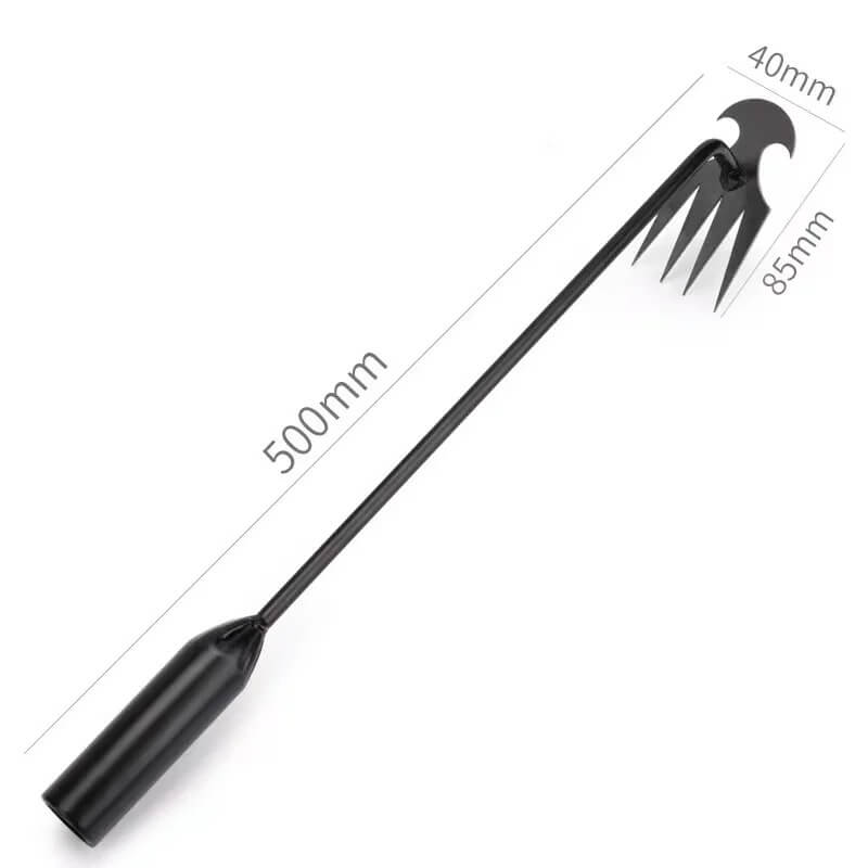Four-Claw Manganese Steel Weeding Tool for Garden Beds and Soil Care