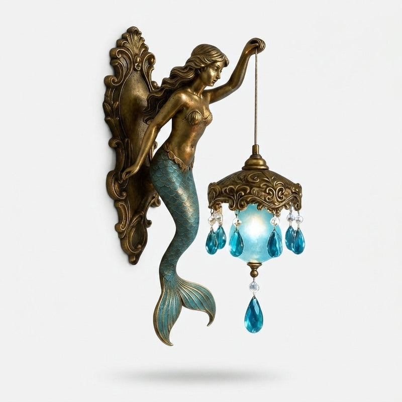 Mermaid Glass Pendant Wall Light