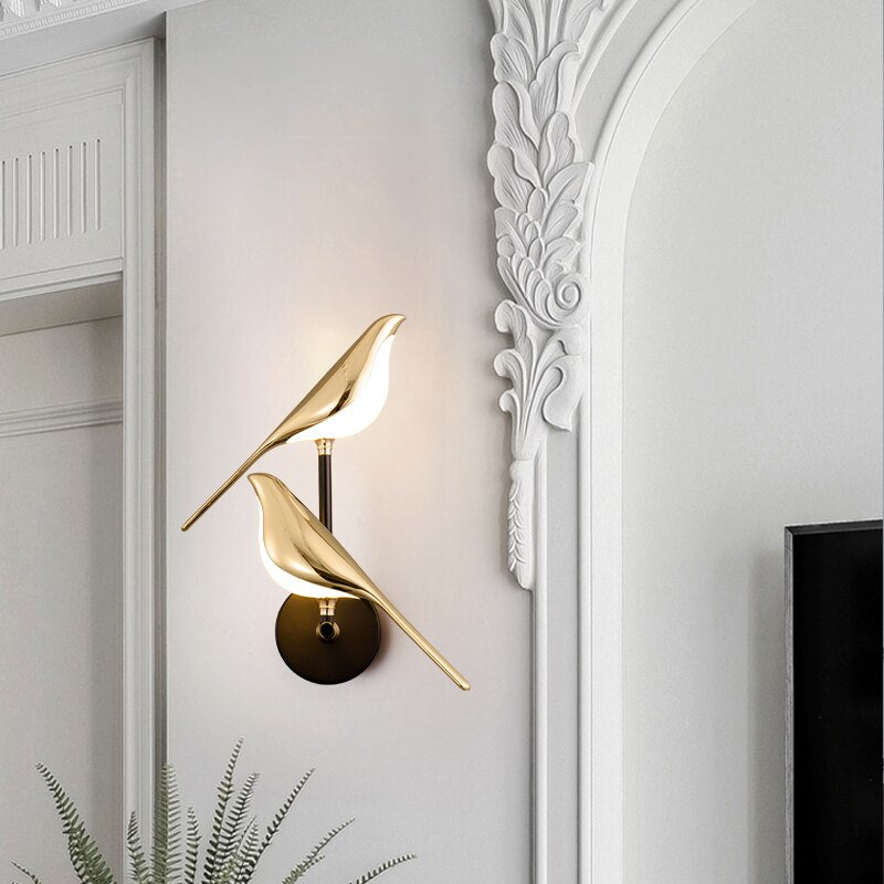 Double Bird LED Wall Light with Adjustable Magnetic Design