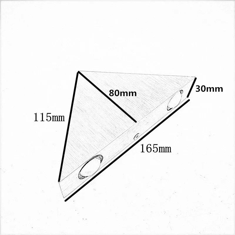 Modern LED Wall Lamp with Triangular Design for Atmospheric Wall Lighting