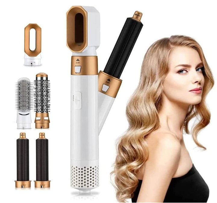 5-in-1 Hot Air Hair Styler with Interchangeable Attachments