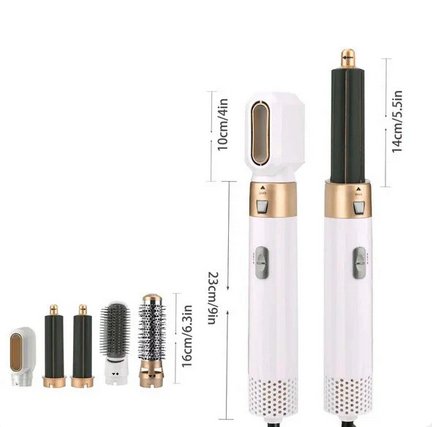 5-in-1 Hot Air Hair Styler with Interchangeable Attachments