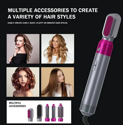 5-in-1 Hot Air Hair Styler with Interchangeable Attachments