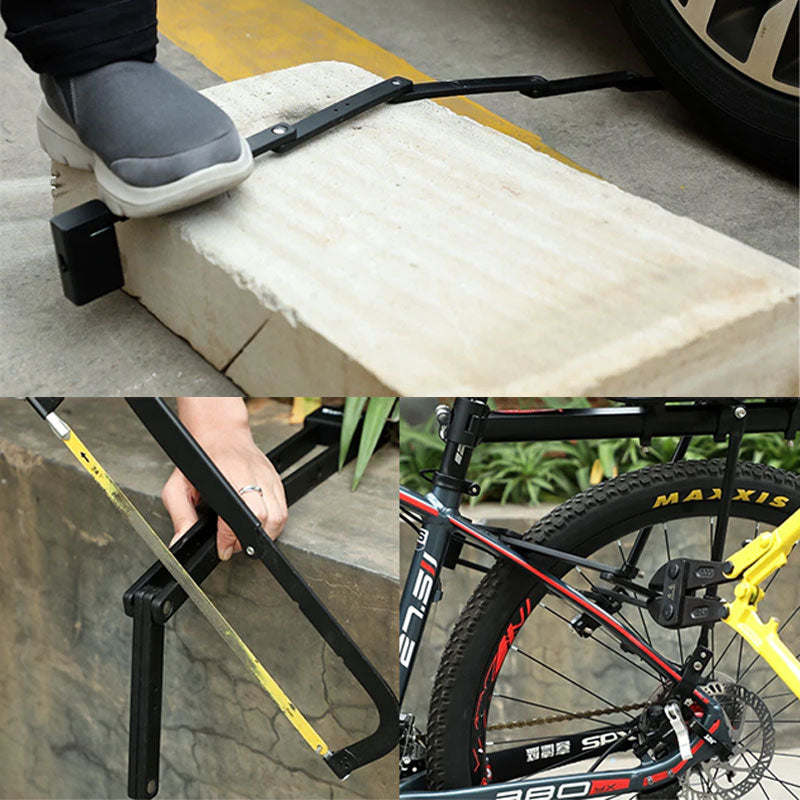 Foldable Bicycle Security Lock with Frame Mount & Keyed Locking System