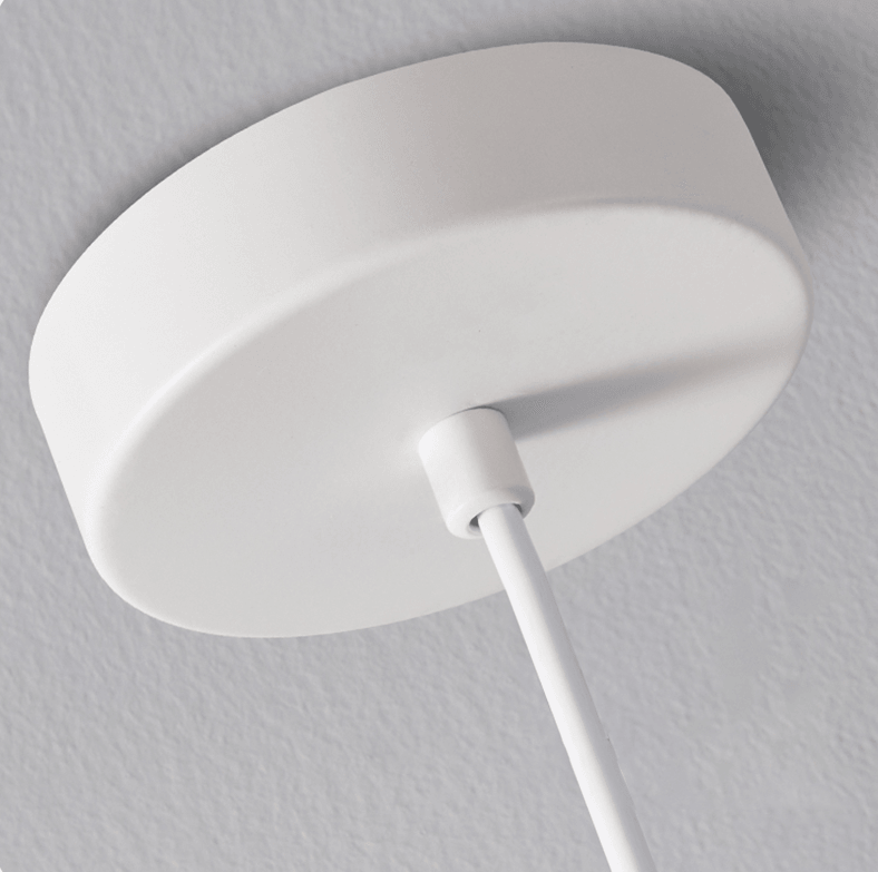 Scandinavian Pendant Lamp with Wooden Bracket and Adjustable Spotlight
