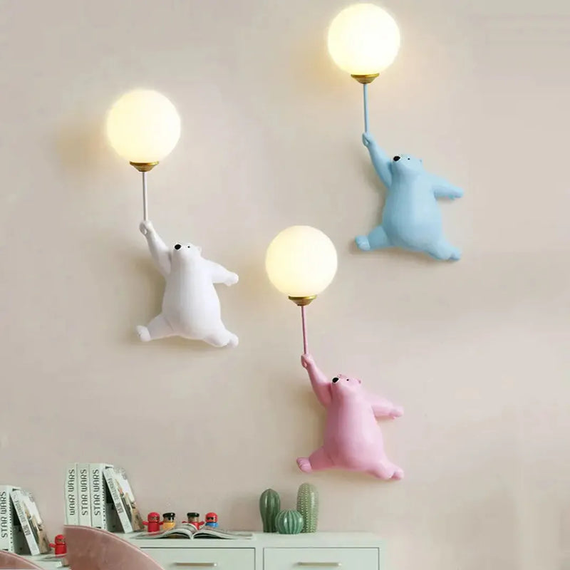 Children’s Animal Wall Lamp with 3D Printed Globe Shade