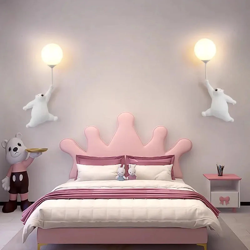 Children’s Animal Wall Lamp with 3D Printed Globe Shade