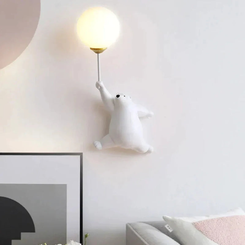 Children’s Animal Wall Lamp with 3D Printed Globe Shade