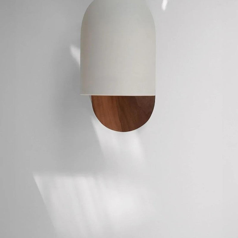 Walnut Wood LED Wall Lamp with Adjustable Colour Temperature