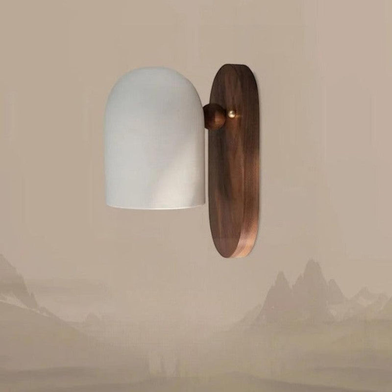 Walnut Wood LED Wall Lamp with Adjustable Colour Temperature