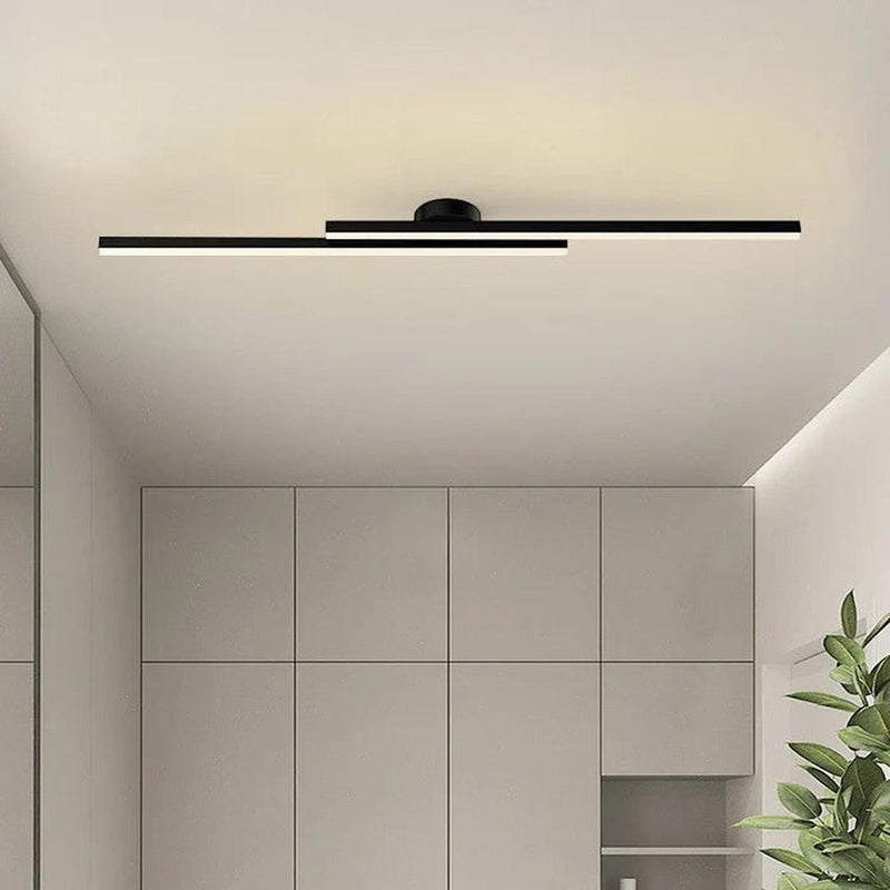 Linear LED Ceiling Light with Minimalist Aluminium Design