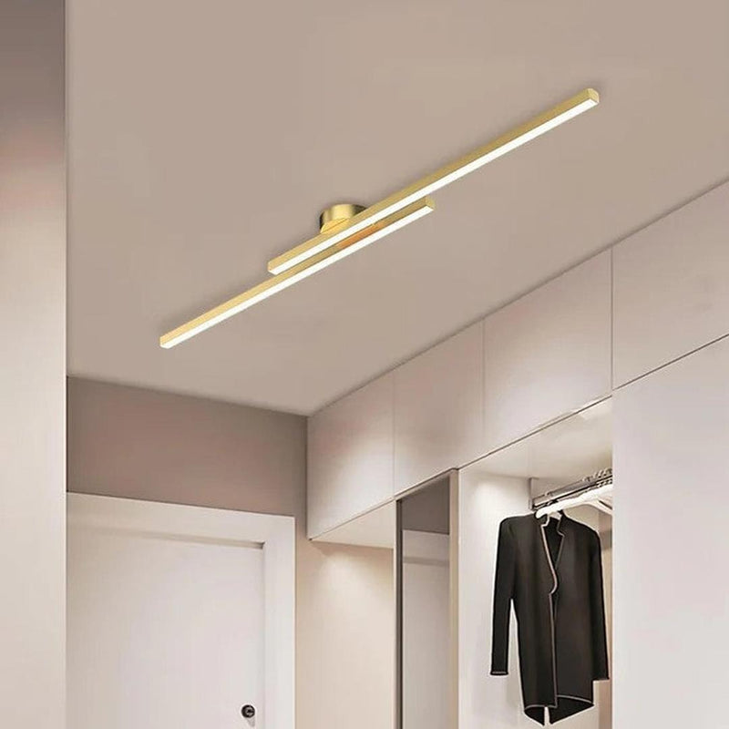 Linear LED Ceiling Light with Minimalist Aluminium Design