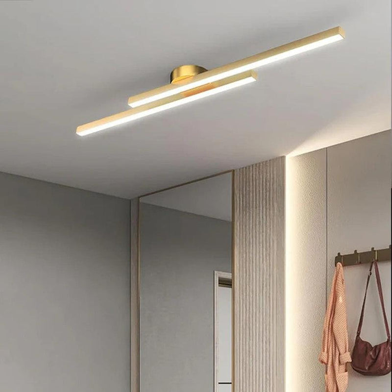 Linear LED Ceiling Light with Minimalist Aluminium Design