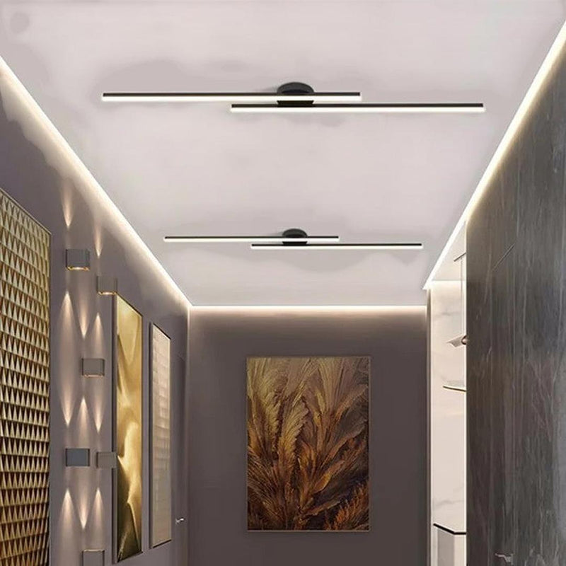 Linear LED Ceiling Light with Minimalist Aluminium Design