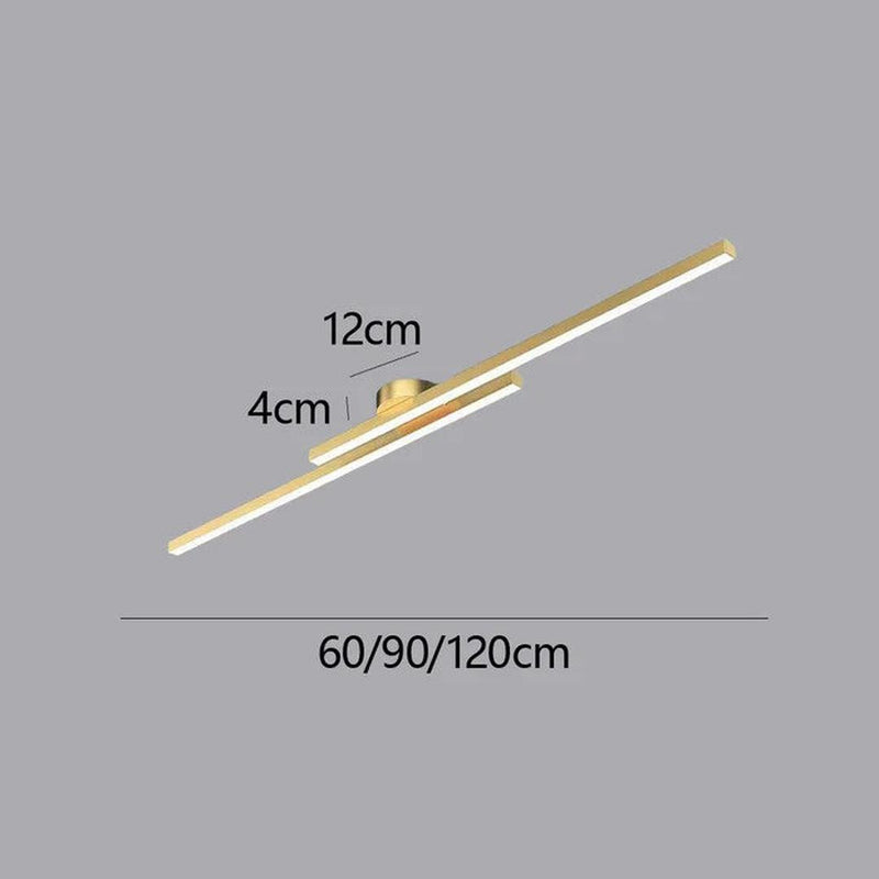 Linear LED Ceiling Light with Minimalist Aluminium Design