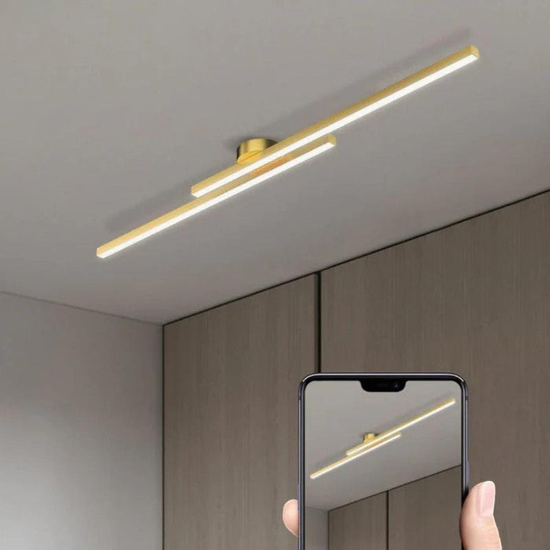 Linear LED Ceiling Light with Minimalist Aluminium Design