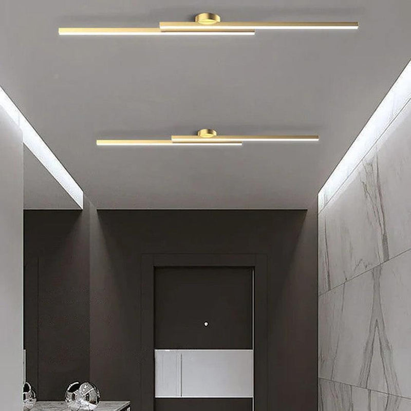 Linear LED Ceiling Light with Minimalist Aluminium Design