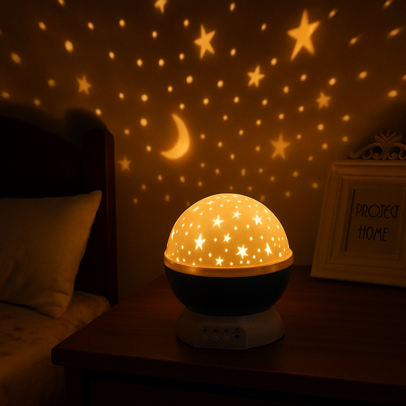 LED Star Projector Night Light with Music and USB Power