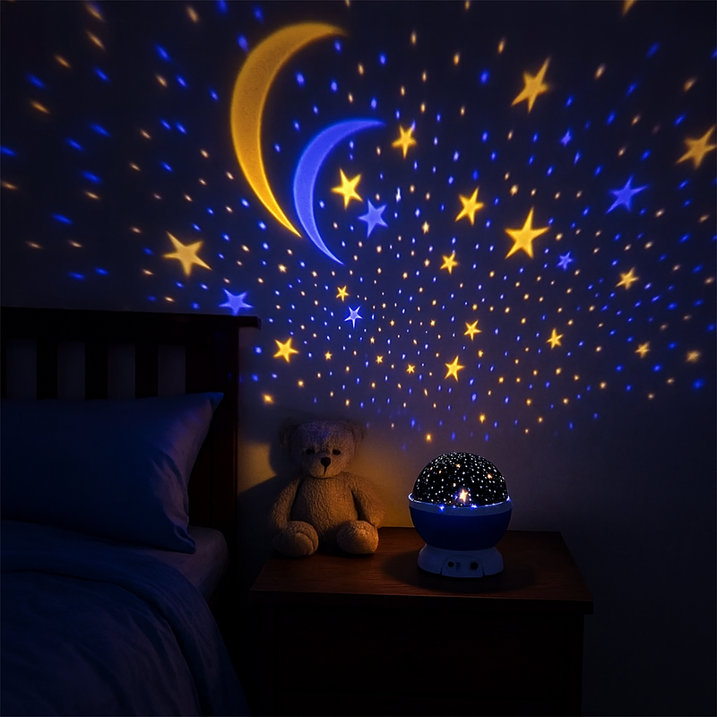 LED Star Projector Night Light with Music and USB Power
