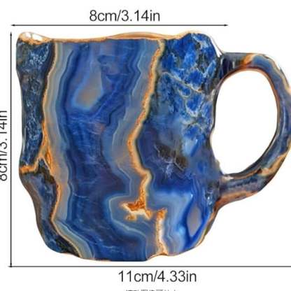 Handmade Mineral Crystal Mug with Natural Stone Texture