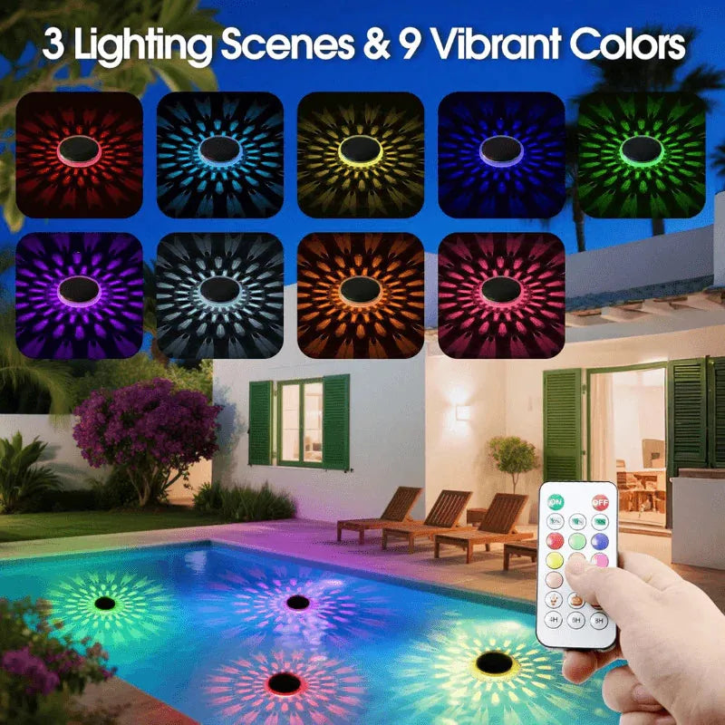 Solar RGB Floating Pool Lights with Remote Control