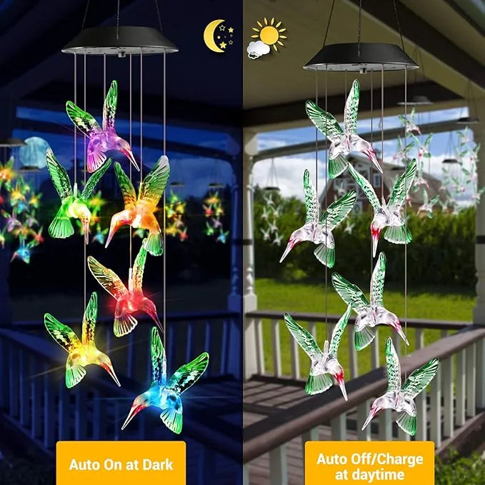 Solar Colour-Changing Butterfly Wind Chime