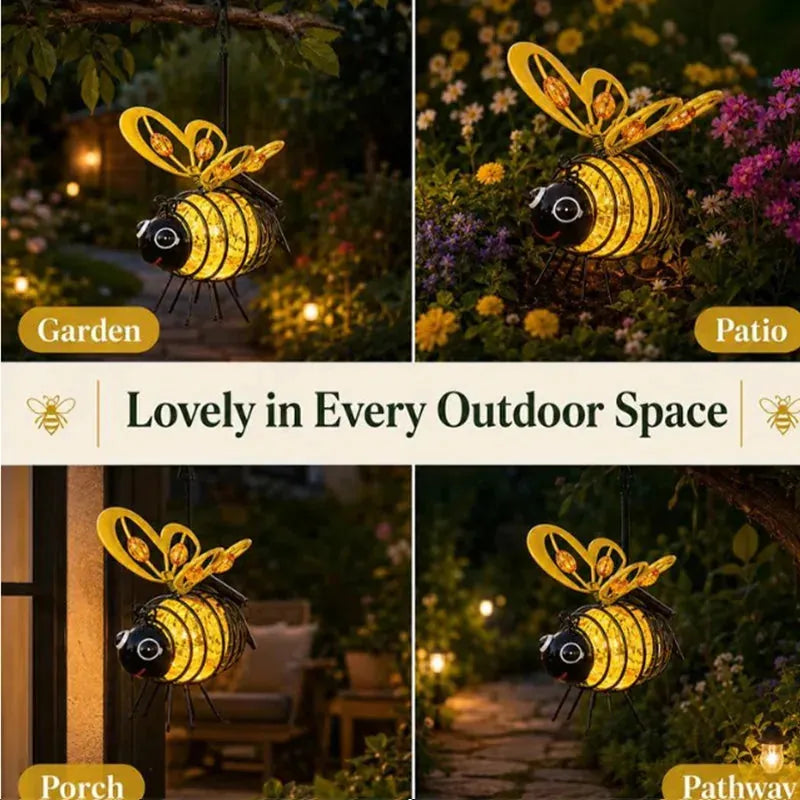 Solar Hanging Bee Garden Lights