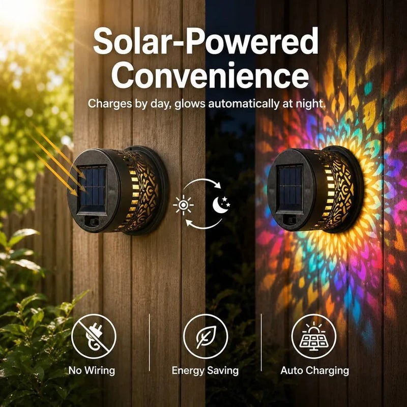 Colourful Solar Mandala Projection Wall Light