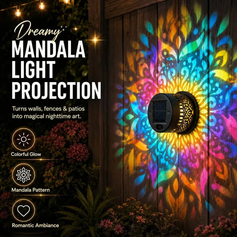 Colourful Solar Mandala Projection Wall Light
