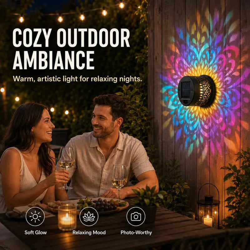 Colourful Solar Mandala Projection Wall Light