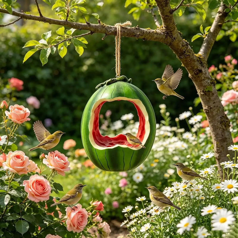 Fruit-Shaped Hanging Bird Feeder for Small Birds