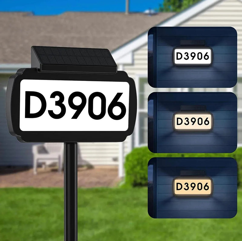 Solar Illuminated House Number Pathway Sign