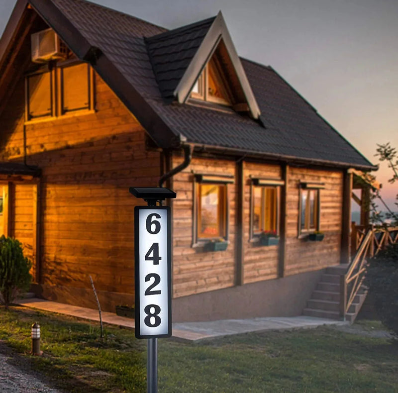 Solar Illuminated House Number Pathway Sign