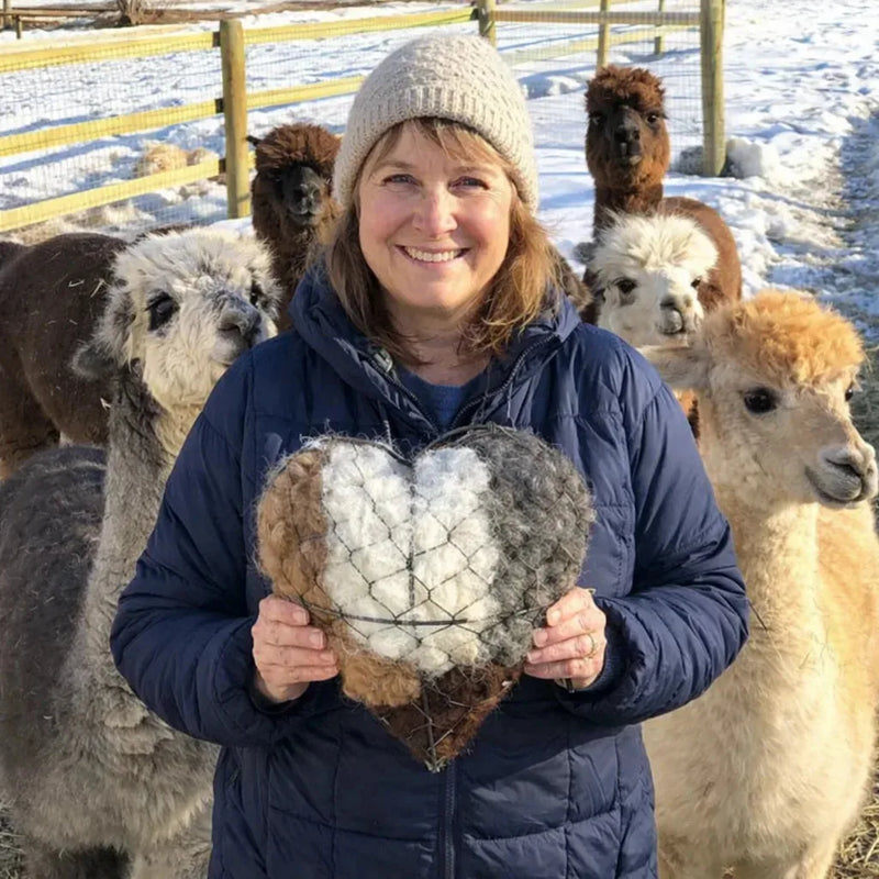 Handmade Heart-Shaped Bird Nest Ornament with Natural Fibre Filling