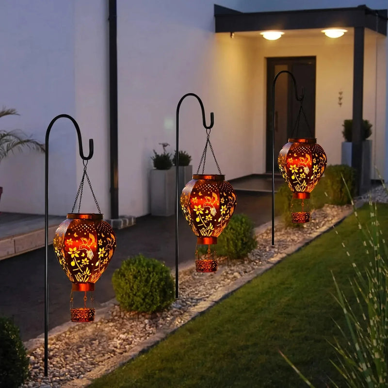 Solar Hot Air Balloon Hanging Garden Lantern
