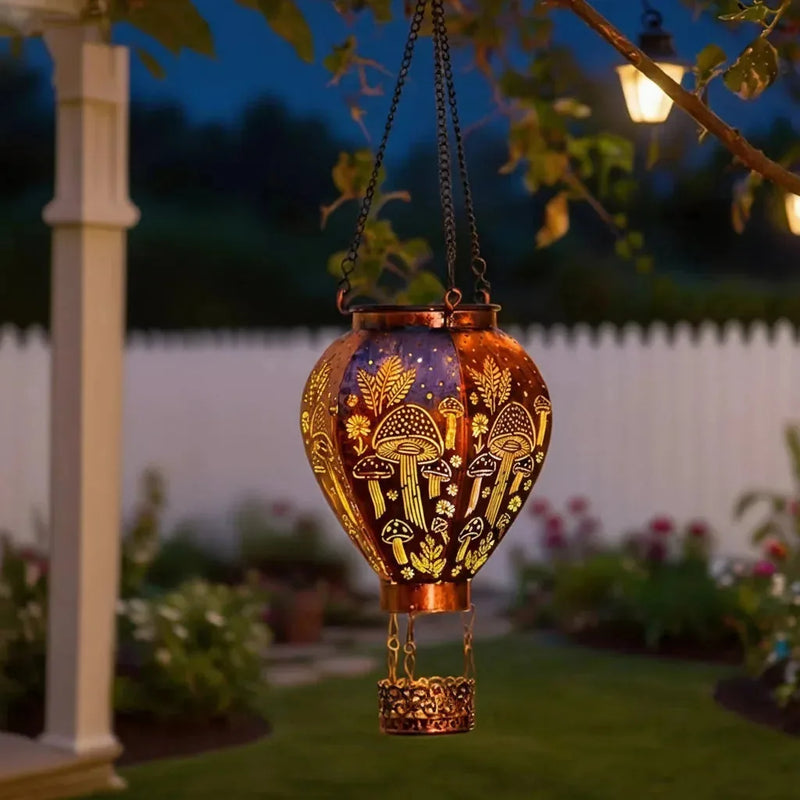 Solar Hot Air Balloon Hanging Garden Lantern