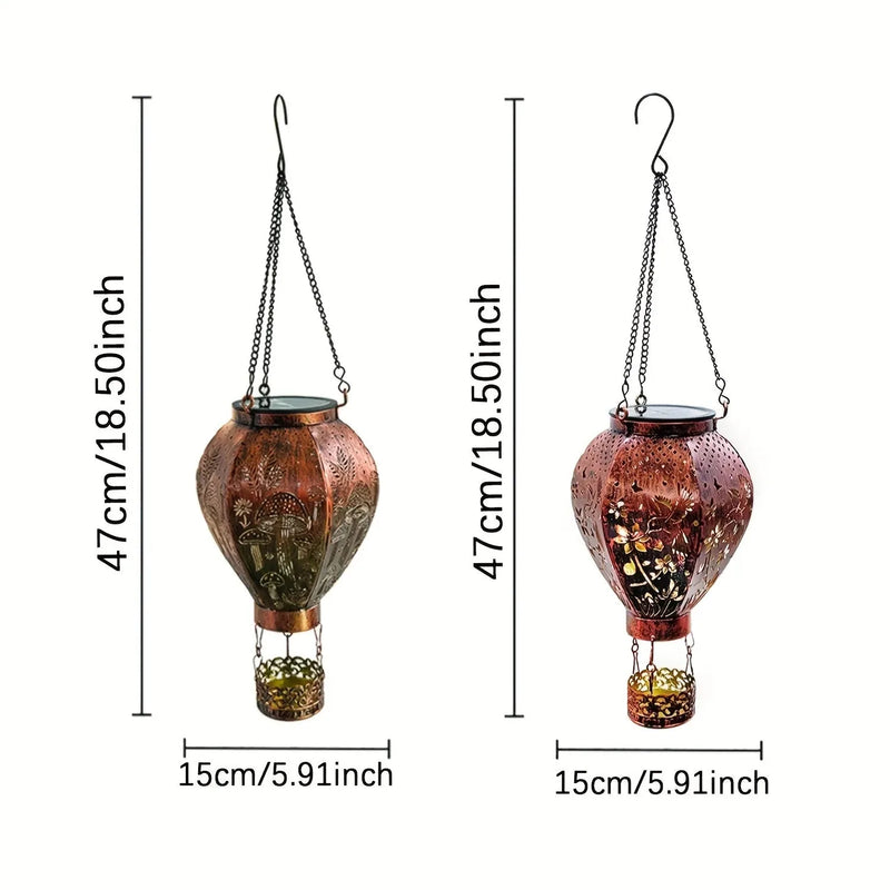 Solar Hot Air Balloon Hanging Garden Lantern