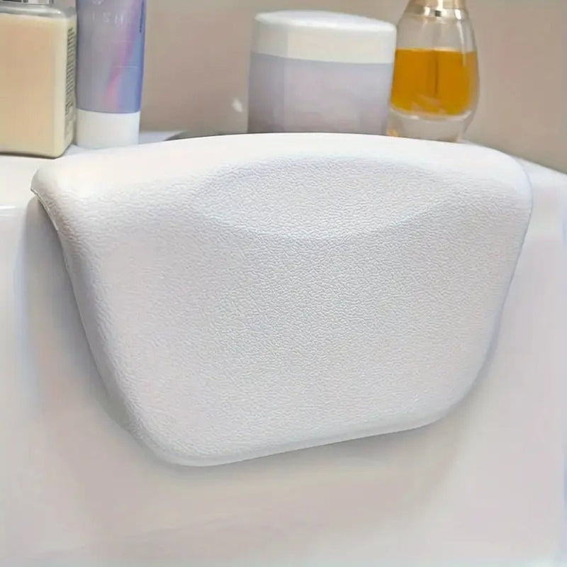 Soft Silicone Bath Pillow with Ergonomic Neck Support
