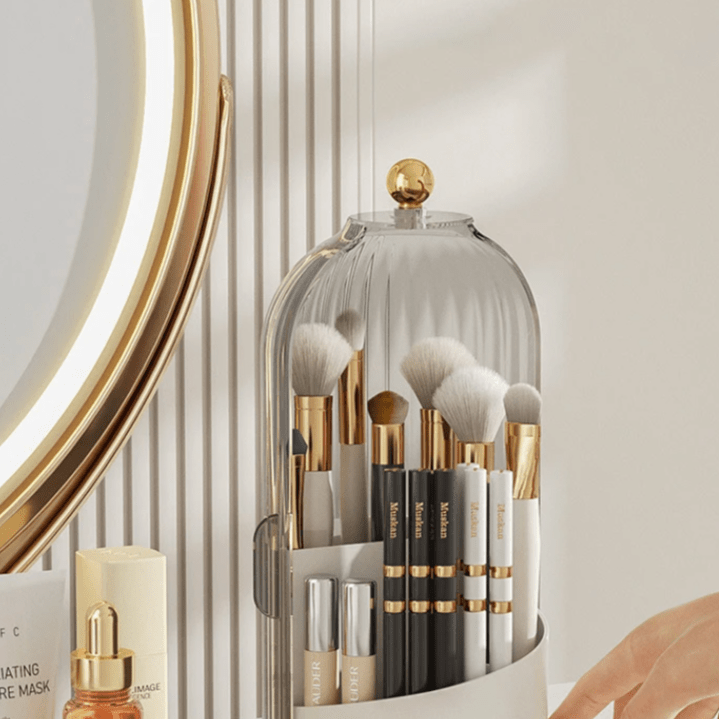 360° Rotating Makeup Organiser with Clear Cover