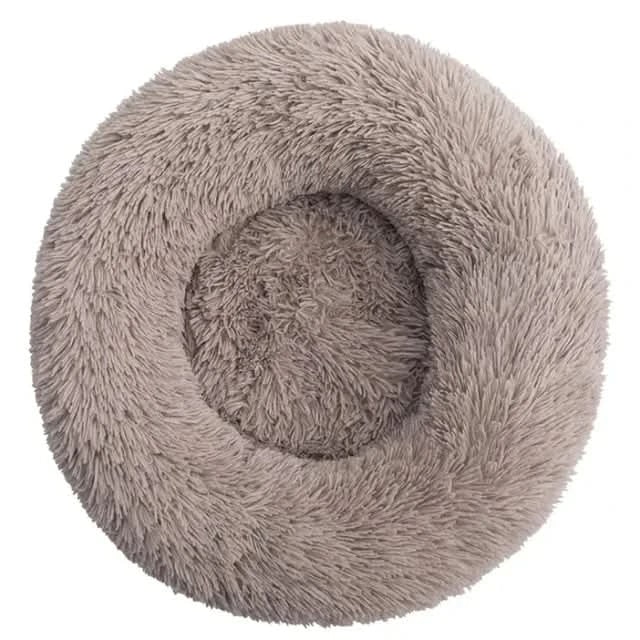 Plush Donut Pet Bed with Raised Bolster Support