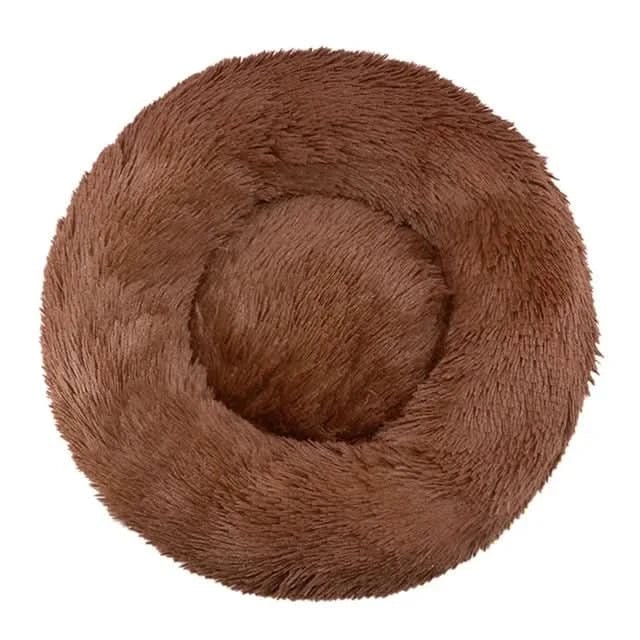 Plush Donut Pet Bed with Raised Bolster Support
