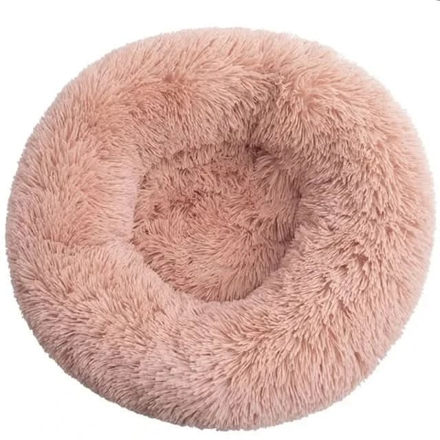 Plush Donut Pet Bed with Raised Bolster Support