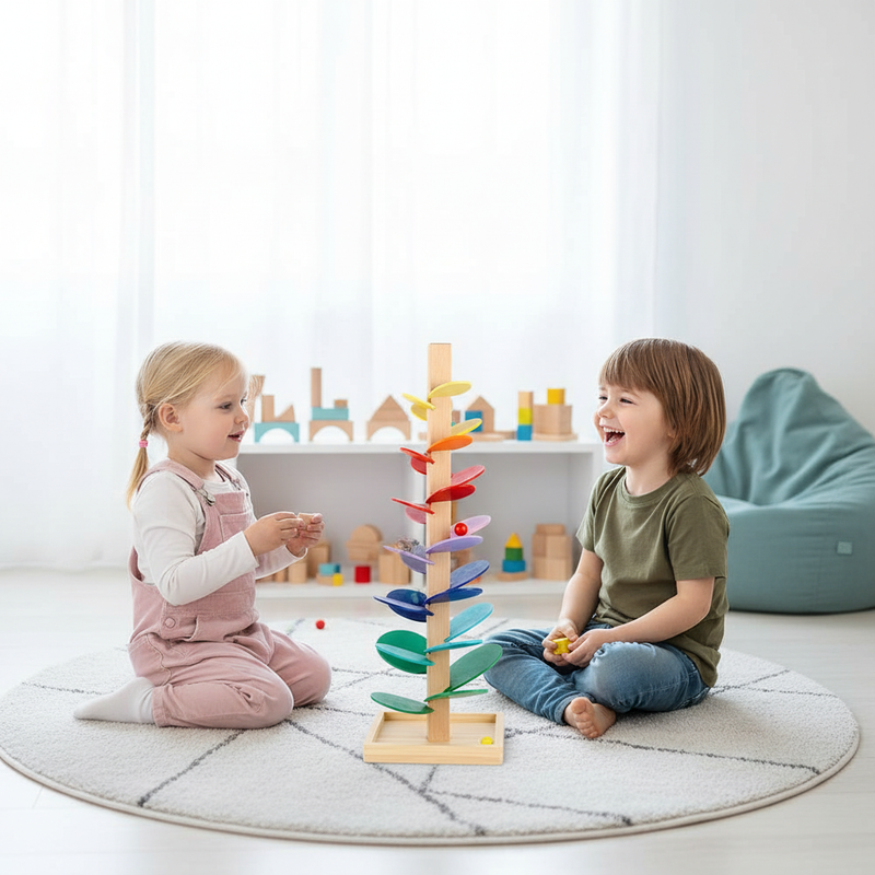 Educational Wooden Play Tree for Children – Motor Skills and Play Fun