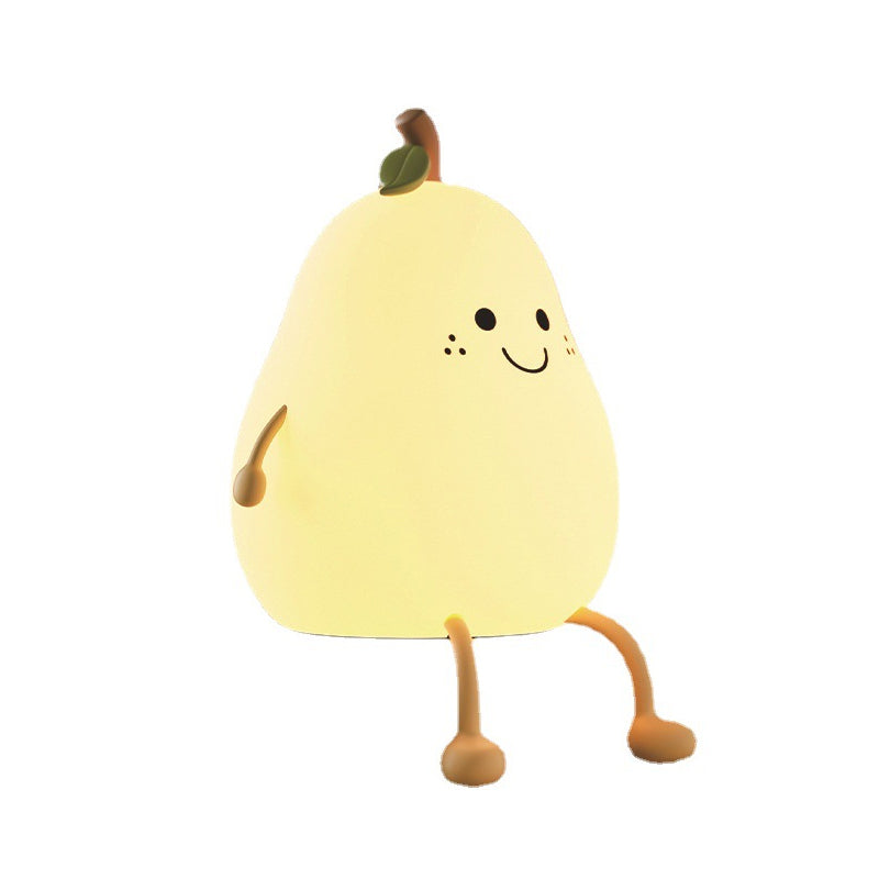 Pear-Shaped Rechargeable Night Light with Adjustable LED Glow